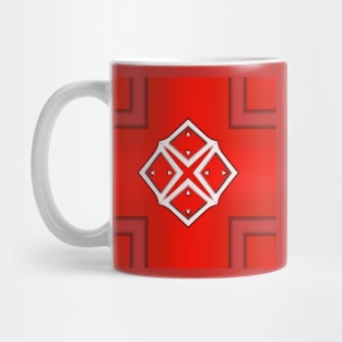 Bright Red Kaleidoscope Pattern (Seamless) 18 Mug